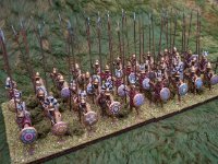 28mmpyrrhic macedonians  Hail Caesar  (9 of 26)  Aventine 28mm metal Pyrrhic Phalangites.  Tarentine levy pike